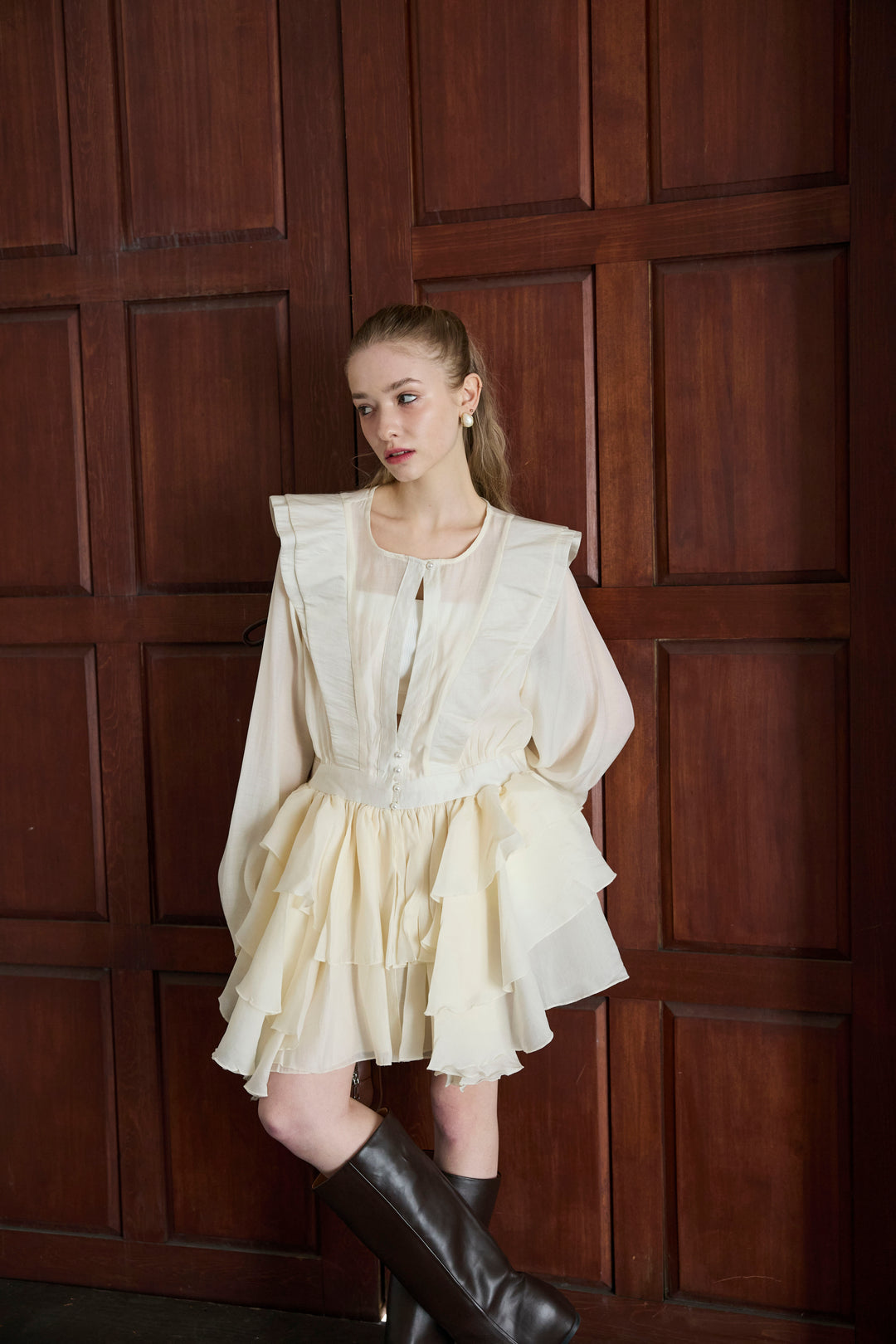 [予約]フロートフリルティアードチュニック