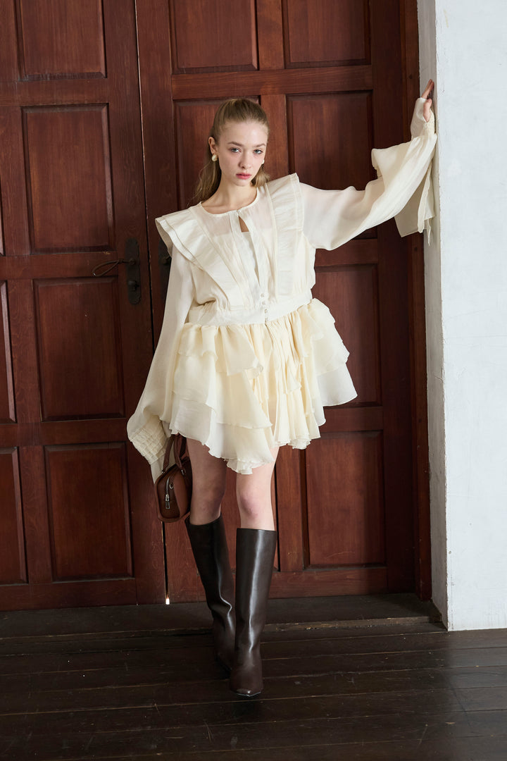 [予約]フロートフリルティアードチュニック