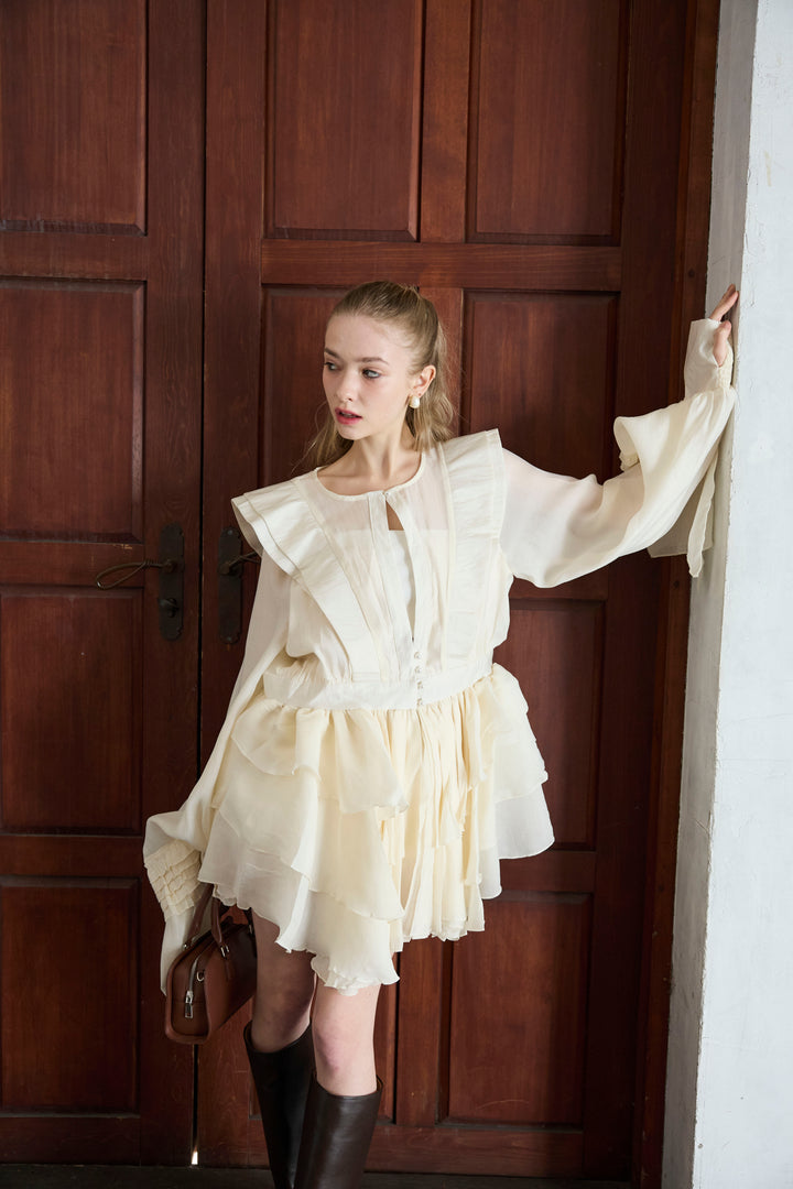 [予約]フロートフリルティアードチュニック