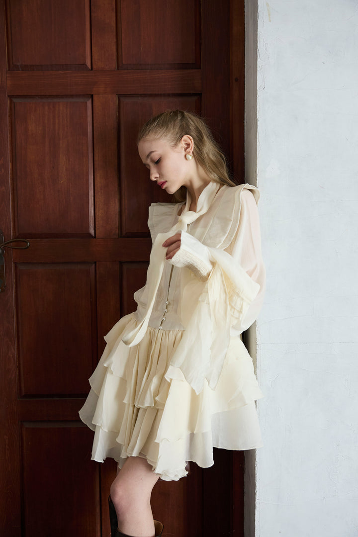 [予約]フロートフリルティアードチュニック