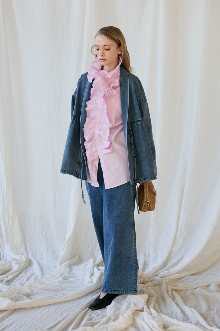 [予約]ブルームカラーフリルブラウス