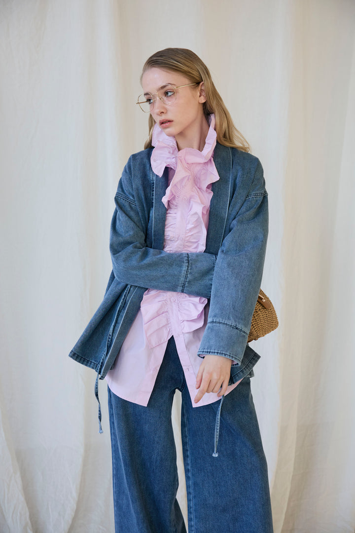 [予約]ブルームカラーフリルブラウス