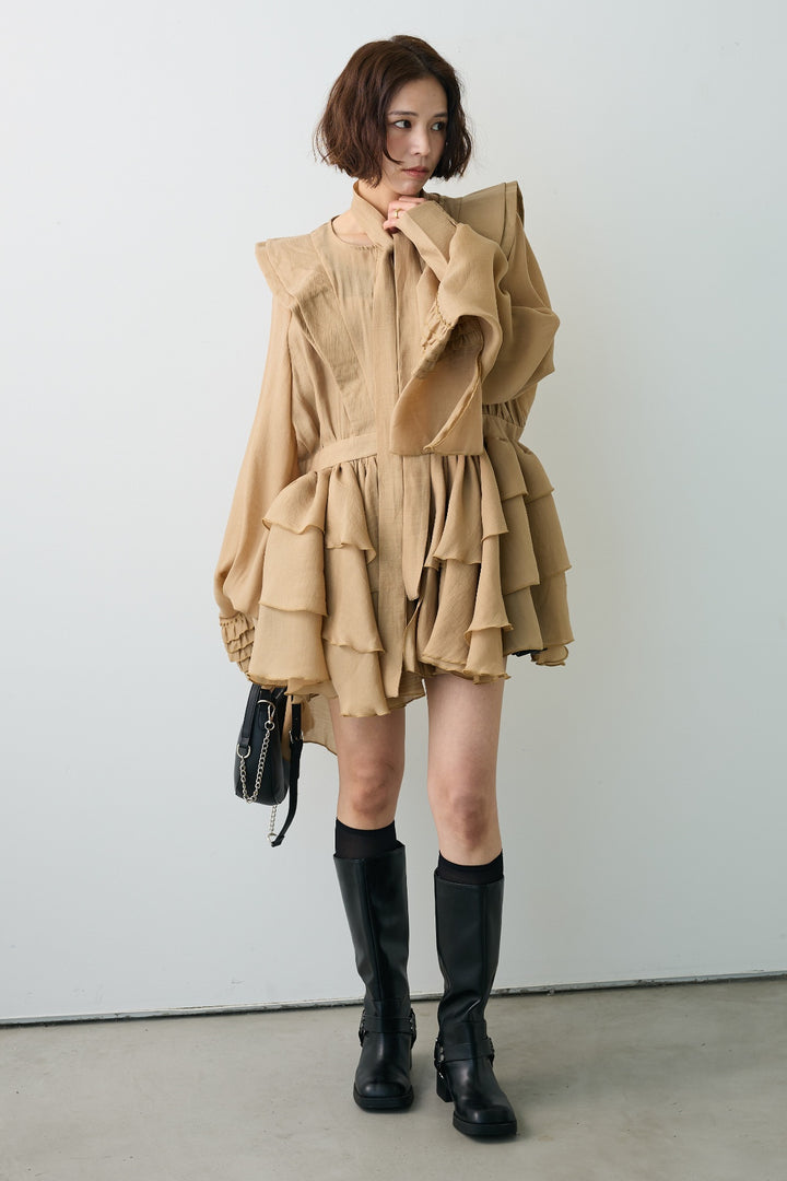 [予約]フロートフリルティアードチュニック