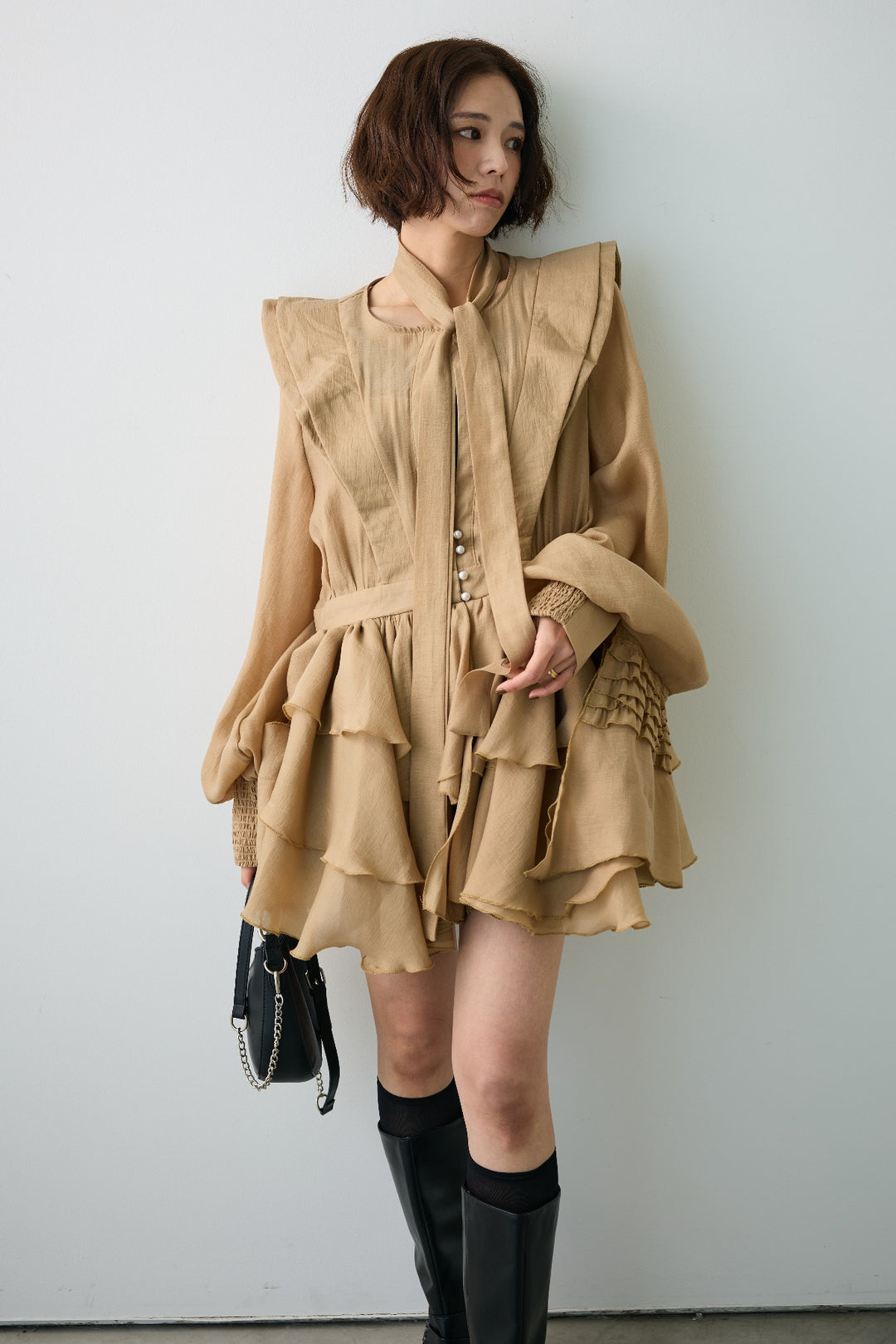 [予約]フロートフリルティアードチュニック