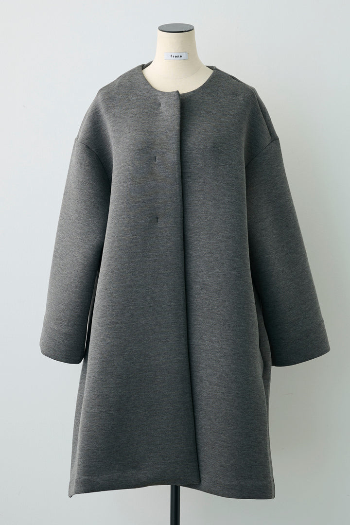 [予約]バックフリルボンディングノーカラーコート