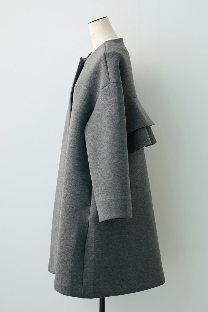 [予約]バックフリルボンディングノーカラーコート