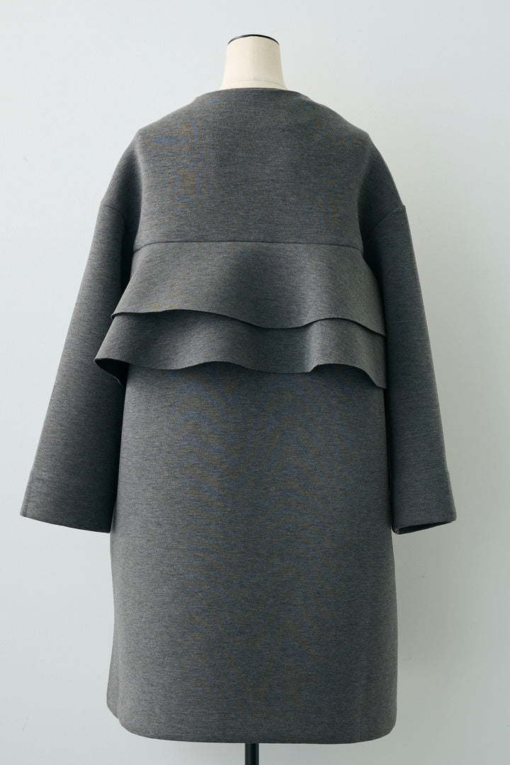 [予約]バックフリルボンディングノーカラーコート