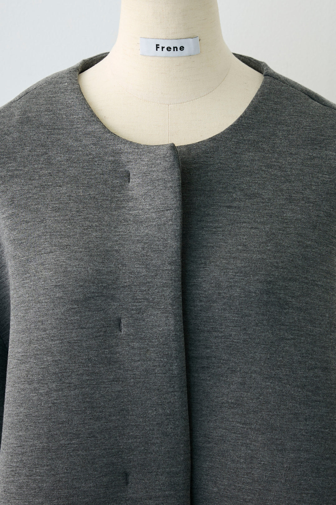 [予約]バックフリルボンディングノーカラーコート