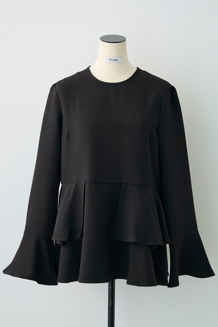 [予約]ティアードペプラムフレアスリーブブラウス