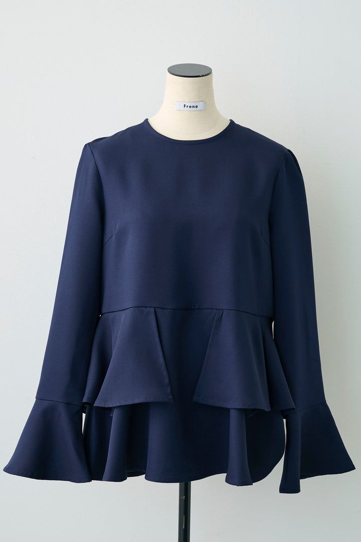 [予約]ティアードペプラムフレアスリーブブラウス