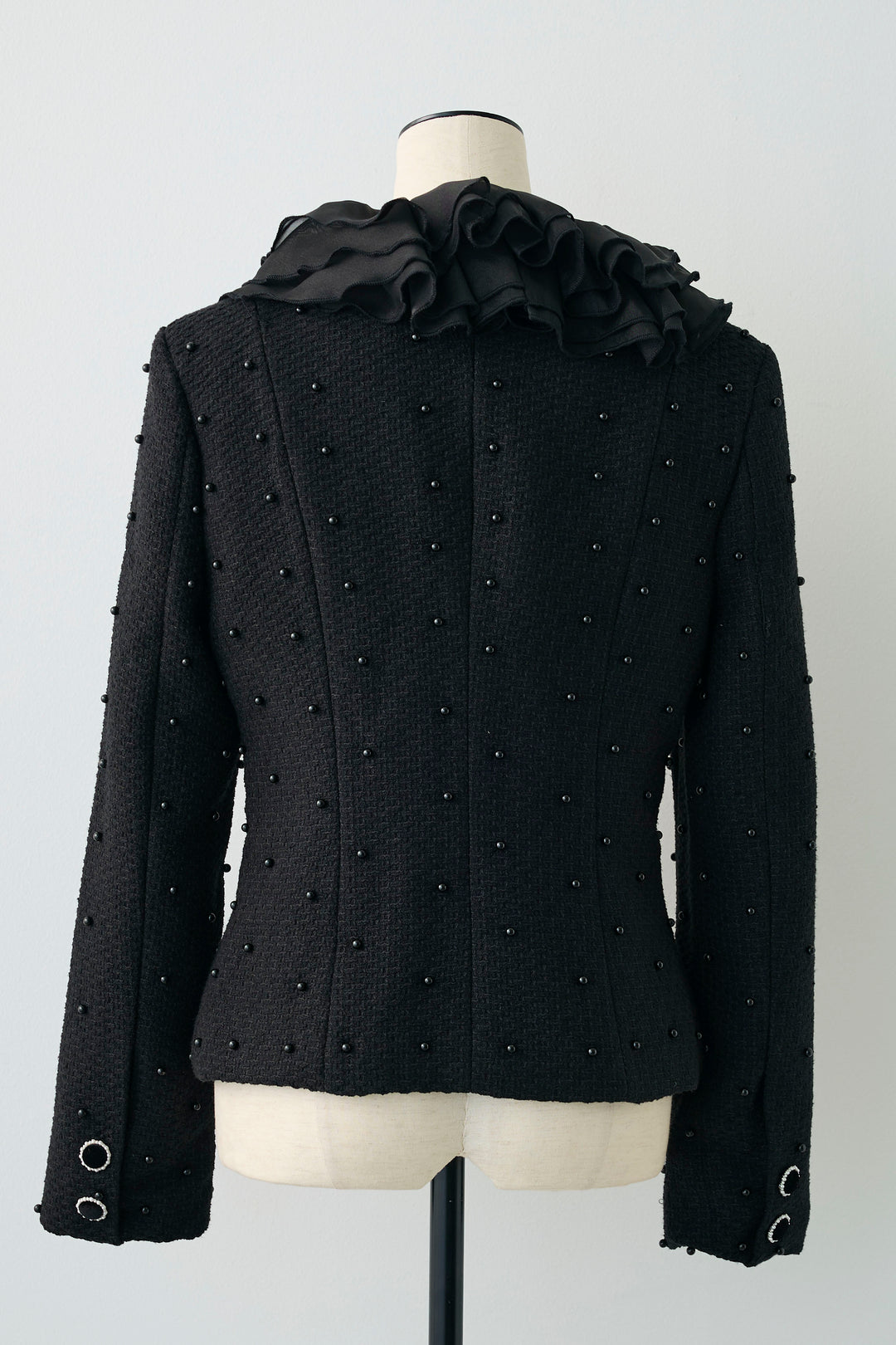 [予約]2wayフリルカラーツイードジャケット