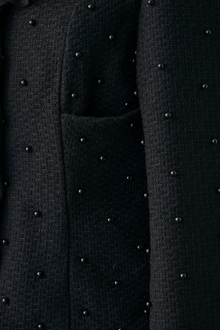 [予約]2wayフリルカラーツイードジャケット