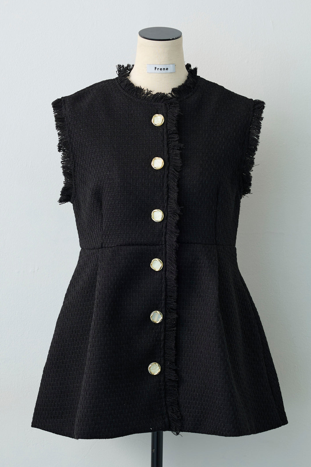 [予約]ツイードペプラム美フォルムジレ