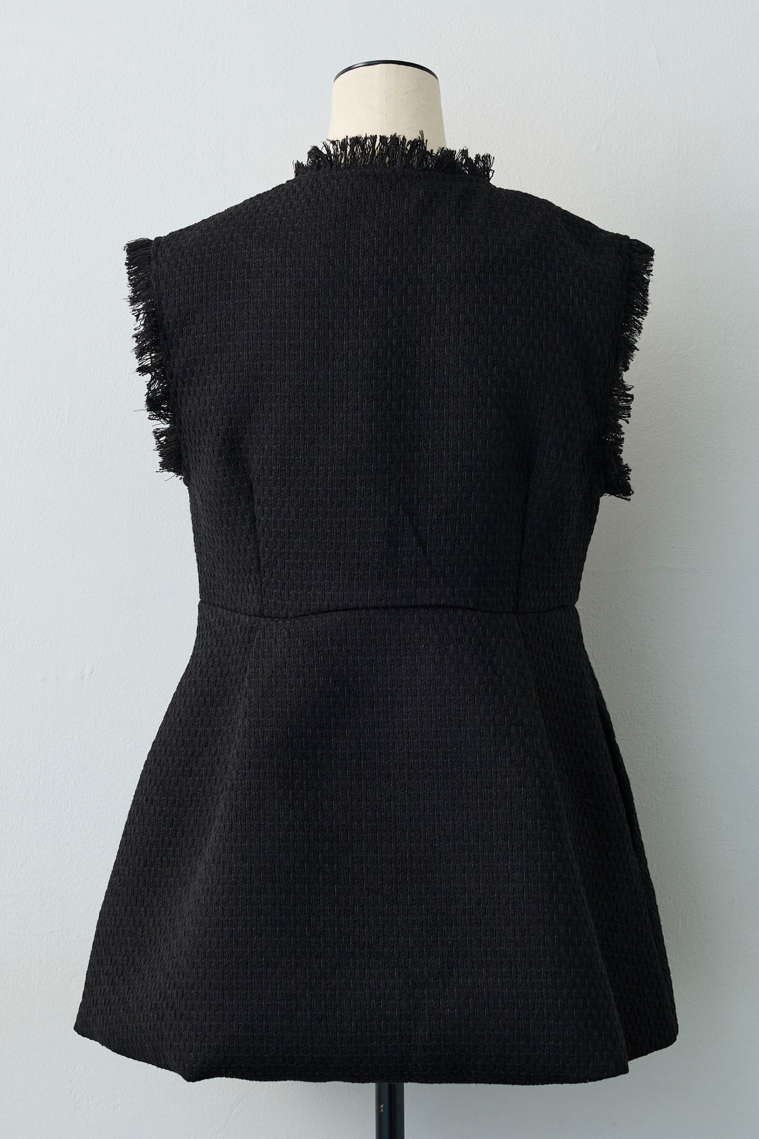 [予約]ツイードペプラム美フォルムジレ