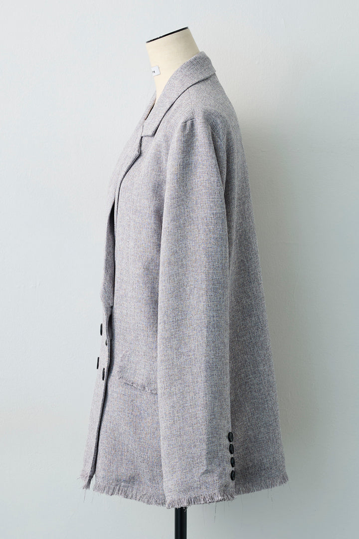[予約]スラブネップツイードフリンジテーラージャケット