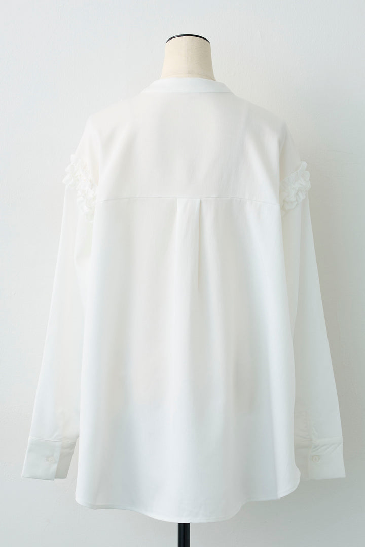 [予約]Iラインフリルホイップブラウス