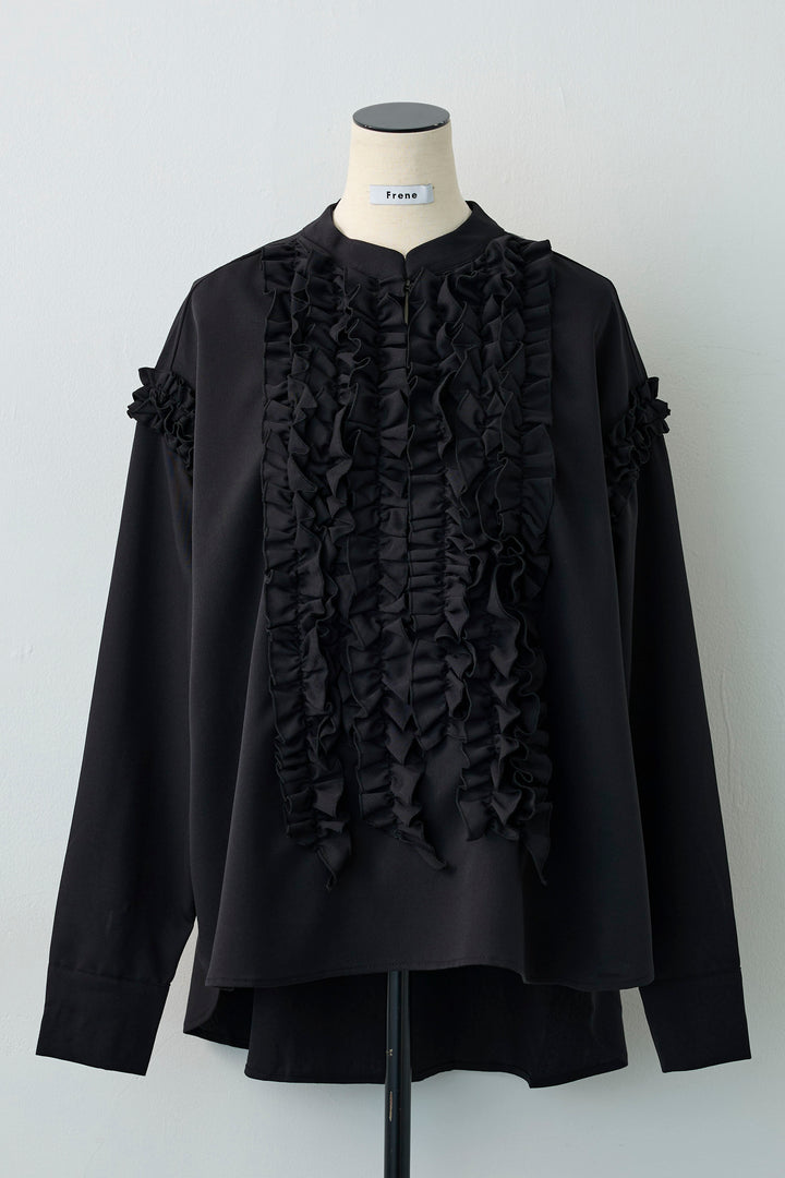 [予約]Iラインフリルホイップブラウス