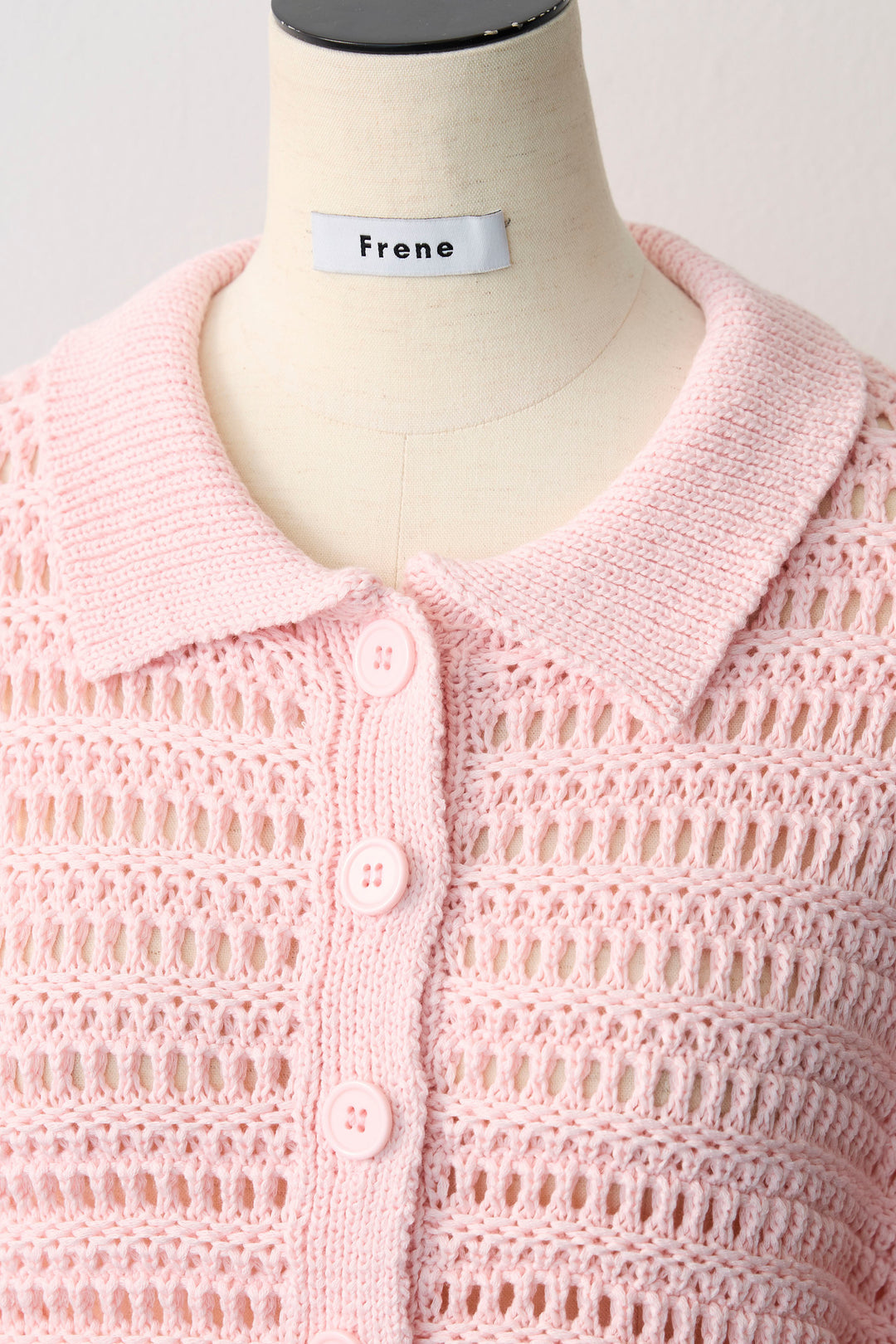 [予約]メッシュフリンジクロップドニット