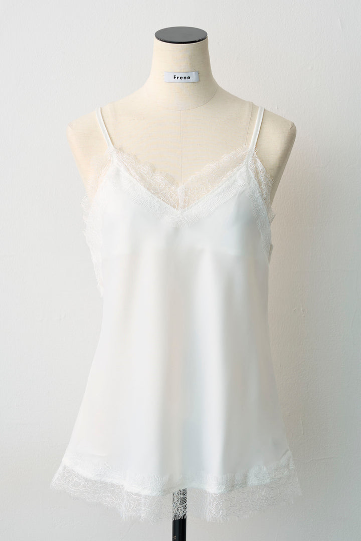 [予約]繊細レースサテンキャミ