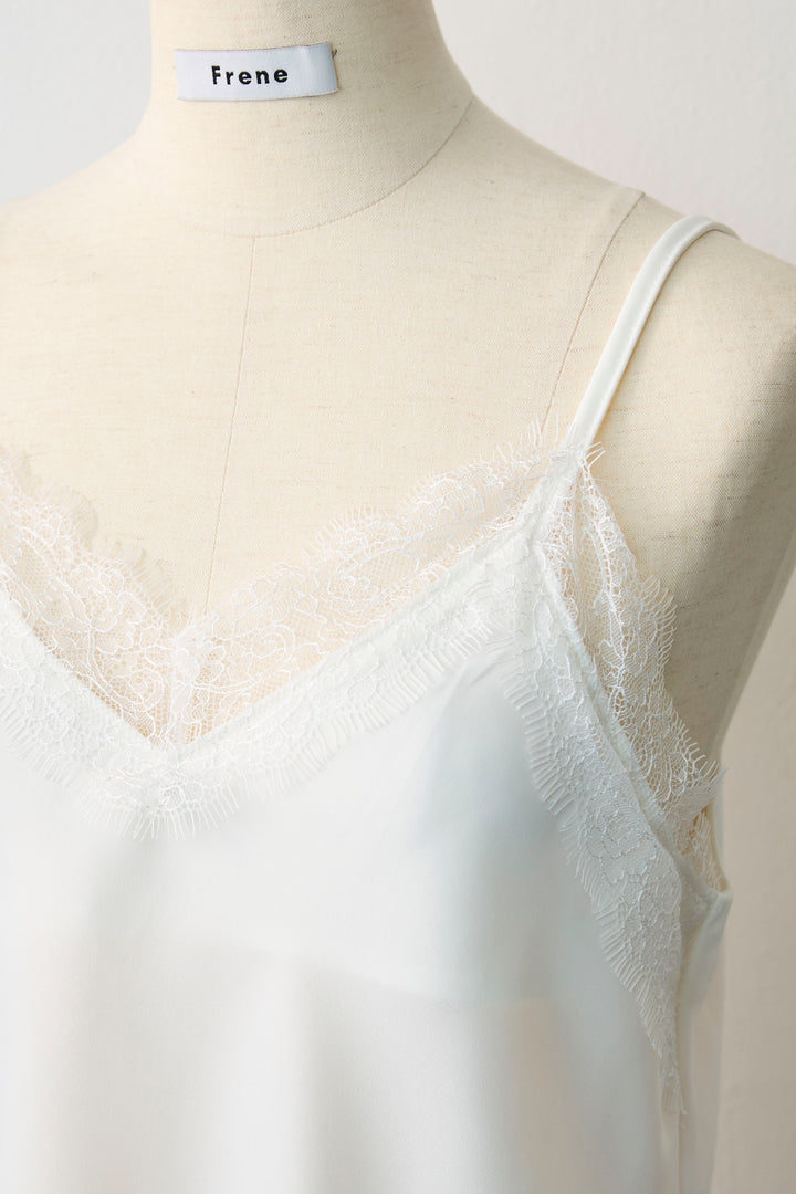 [予約]繊細レースサテンキャミ