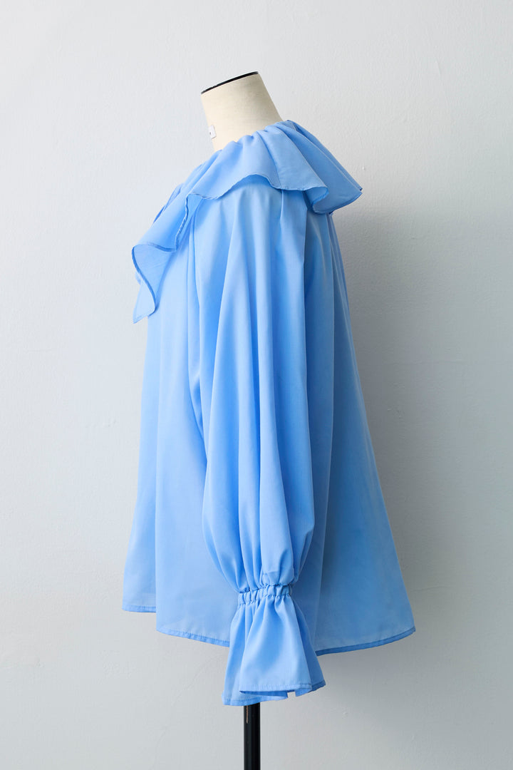 [予約]エアリーフリルフレアカフスブラウス