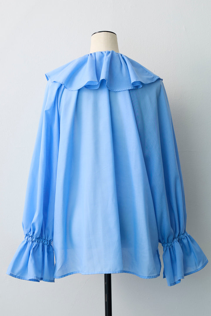 [予約]エアリーフリルフレアカフスブラウス