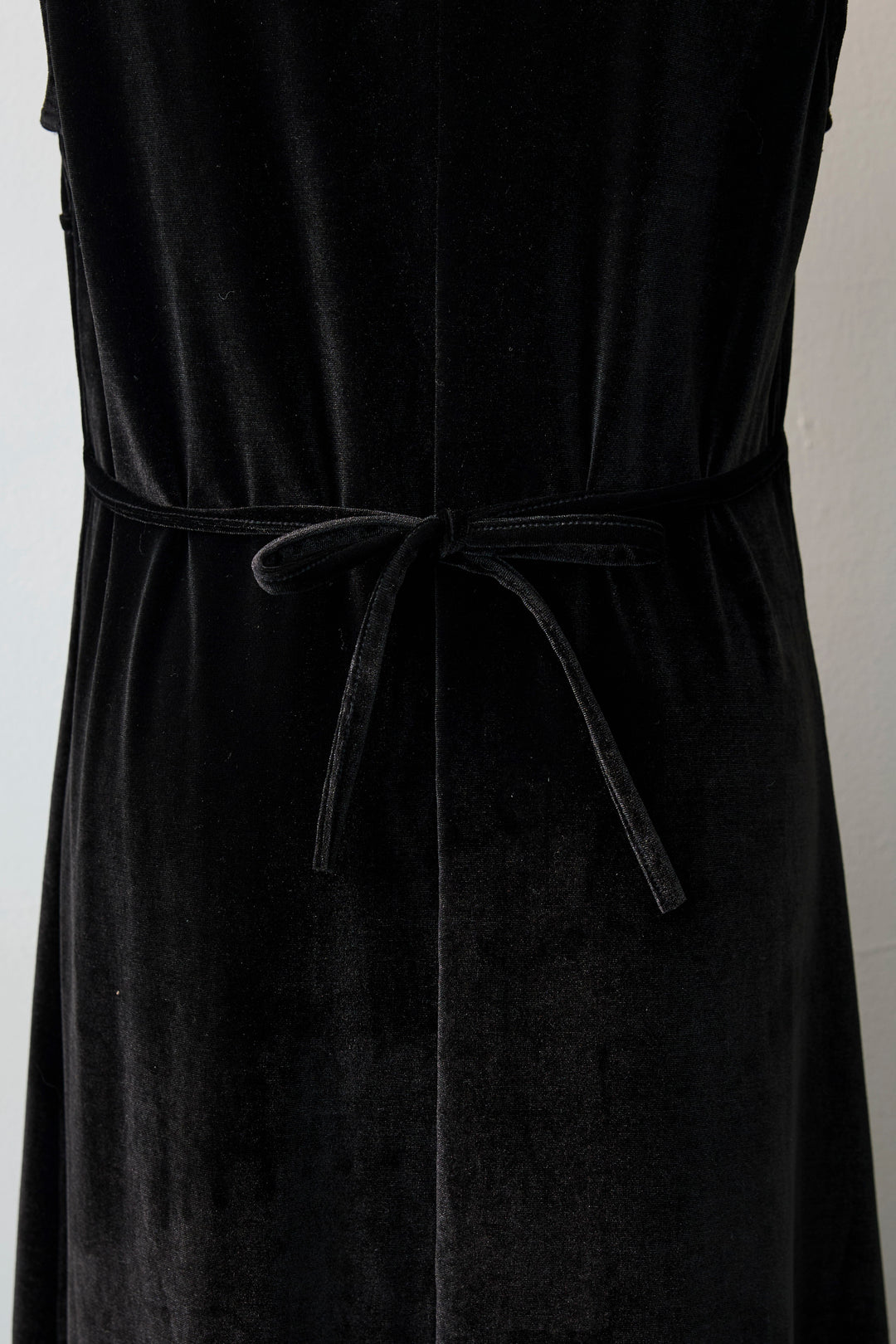 [予約]ベロアパールVネックロングワンピ