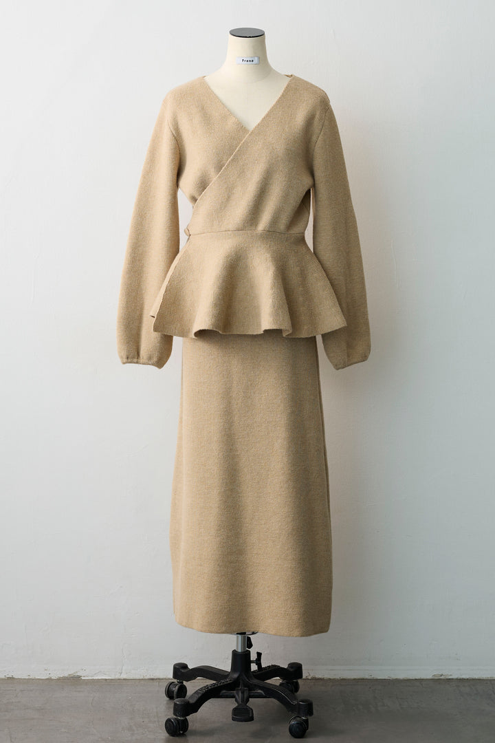 [予約]カシュクールフレアニットスカートセットアップ