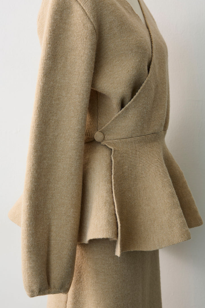 [予約]カシュクールフレアニットスカートセットアップ