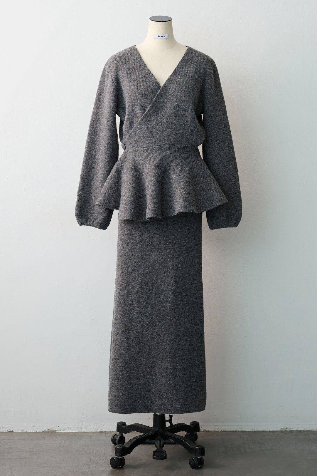 [予約]カシュクールフレアニットスカートセットアップ