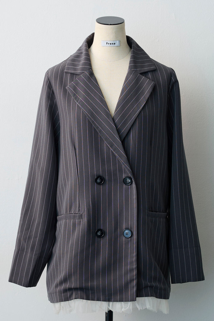 [予約]フリルヘム2wayマニッシュジャケット