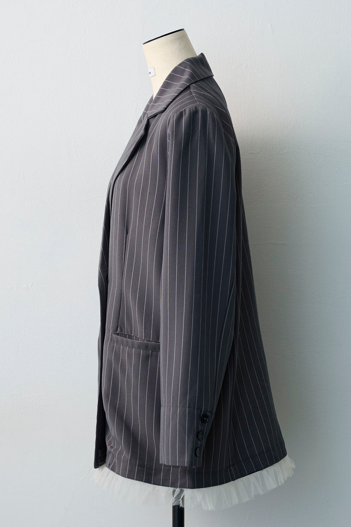 [予約]フリルヘム2wayマニッシュジャケット