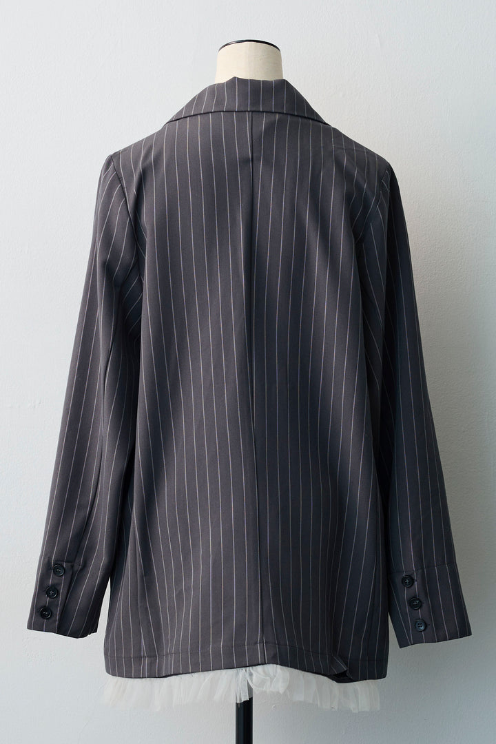 [予約]フリルヘム2wayマニッシュジャケット