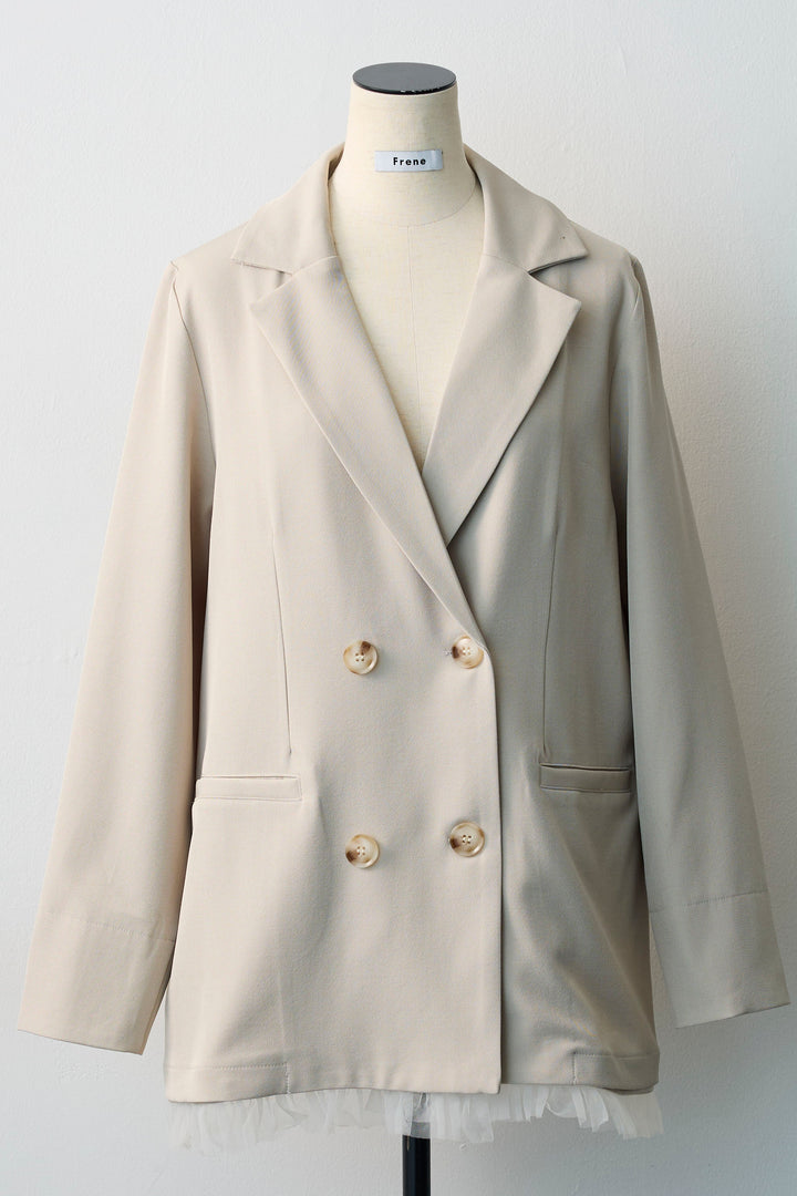 [予約]フリルヘム2wayマニッシュジャケット