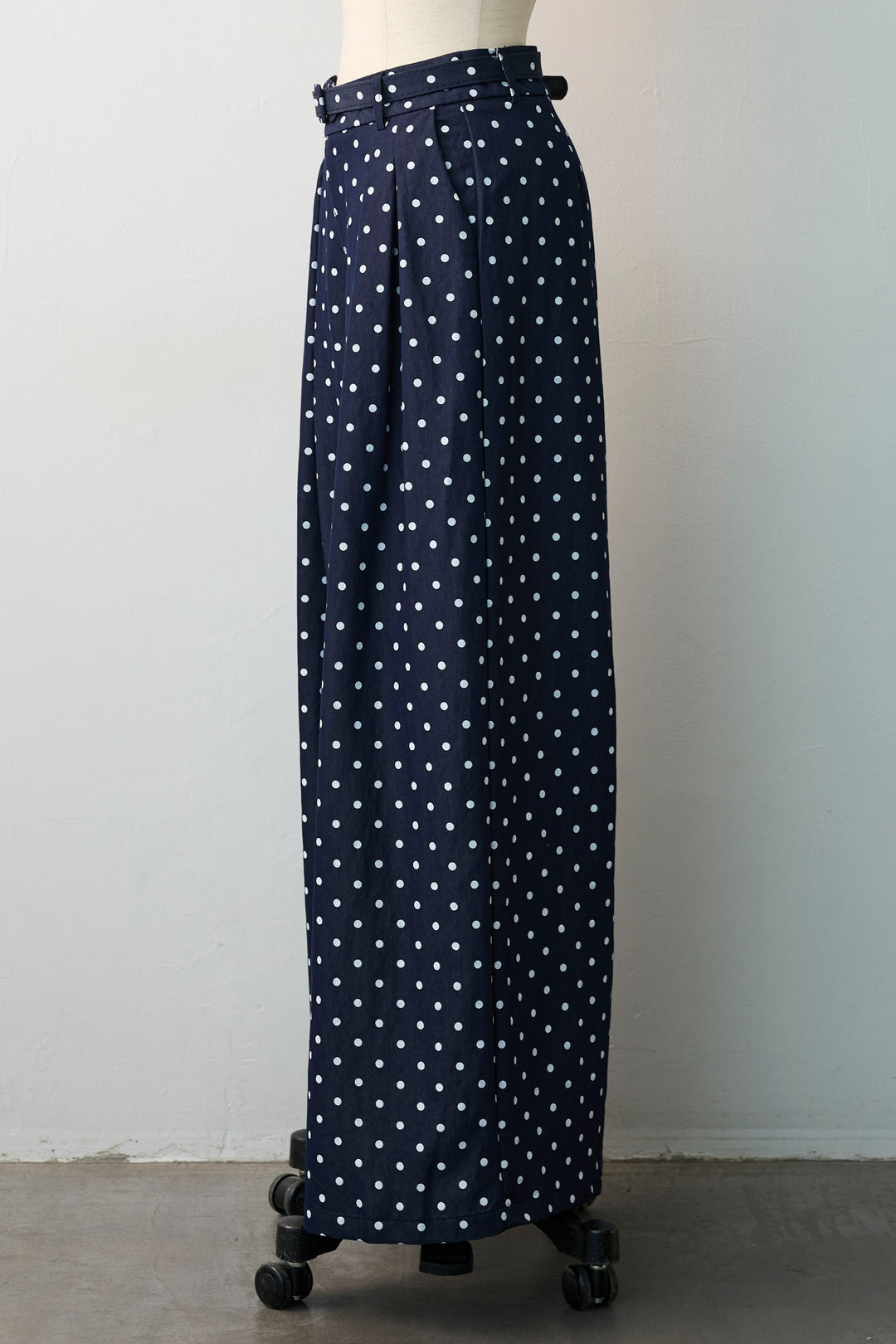 [予約]ハイウエストドットデニムパンツ