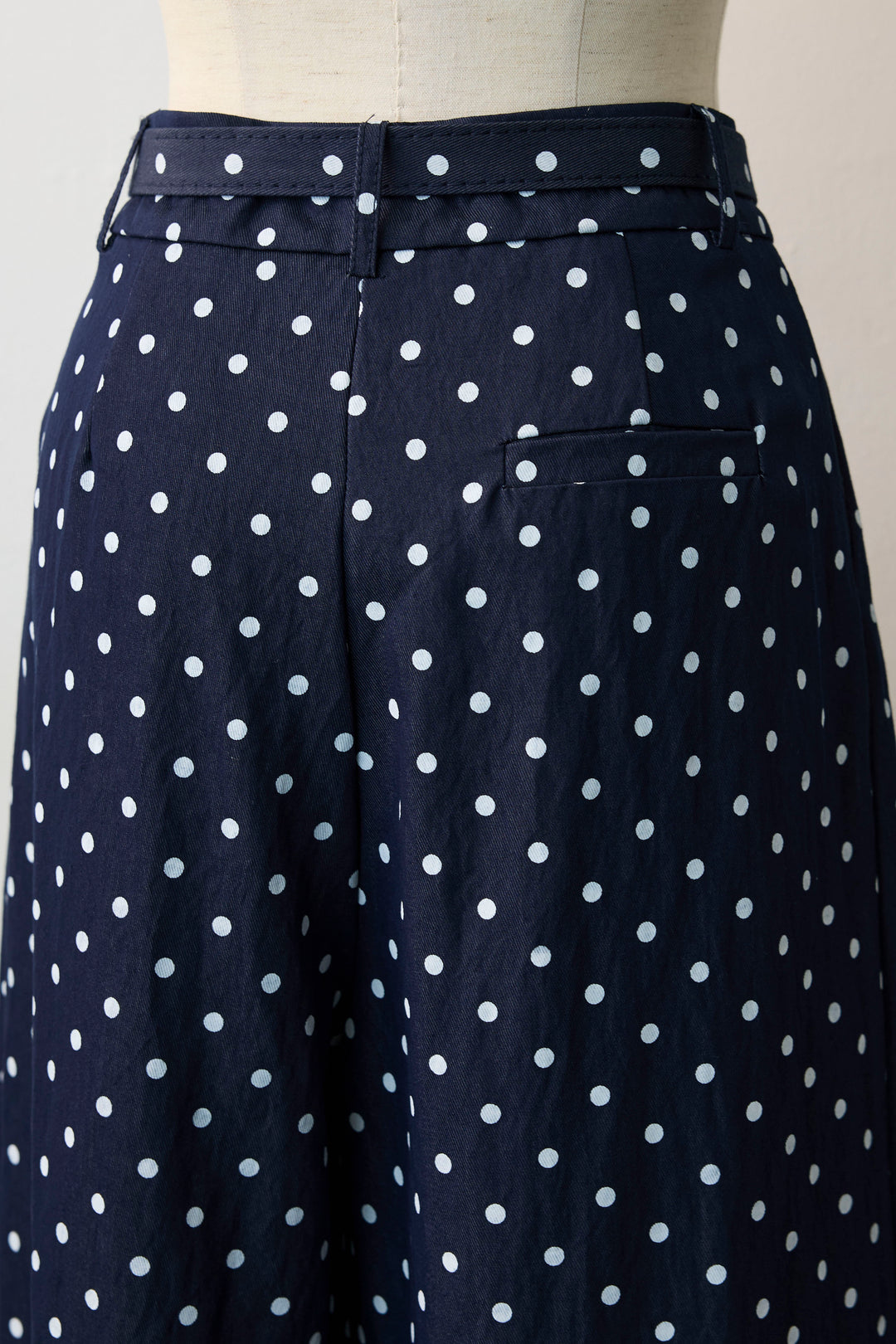 [予約]ハイウエストドットデニムパンツ