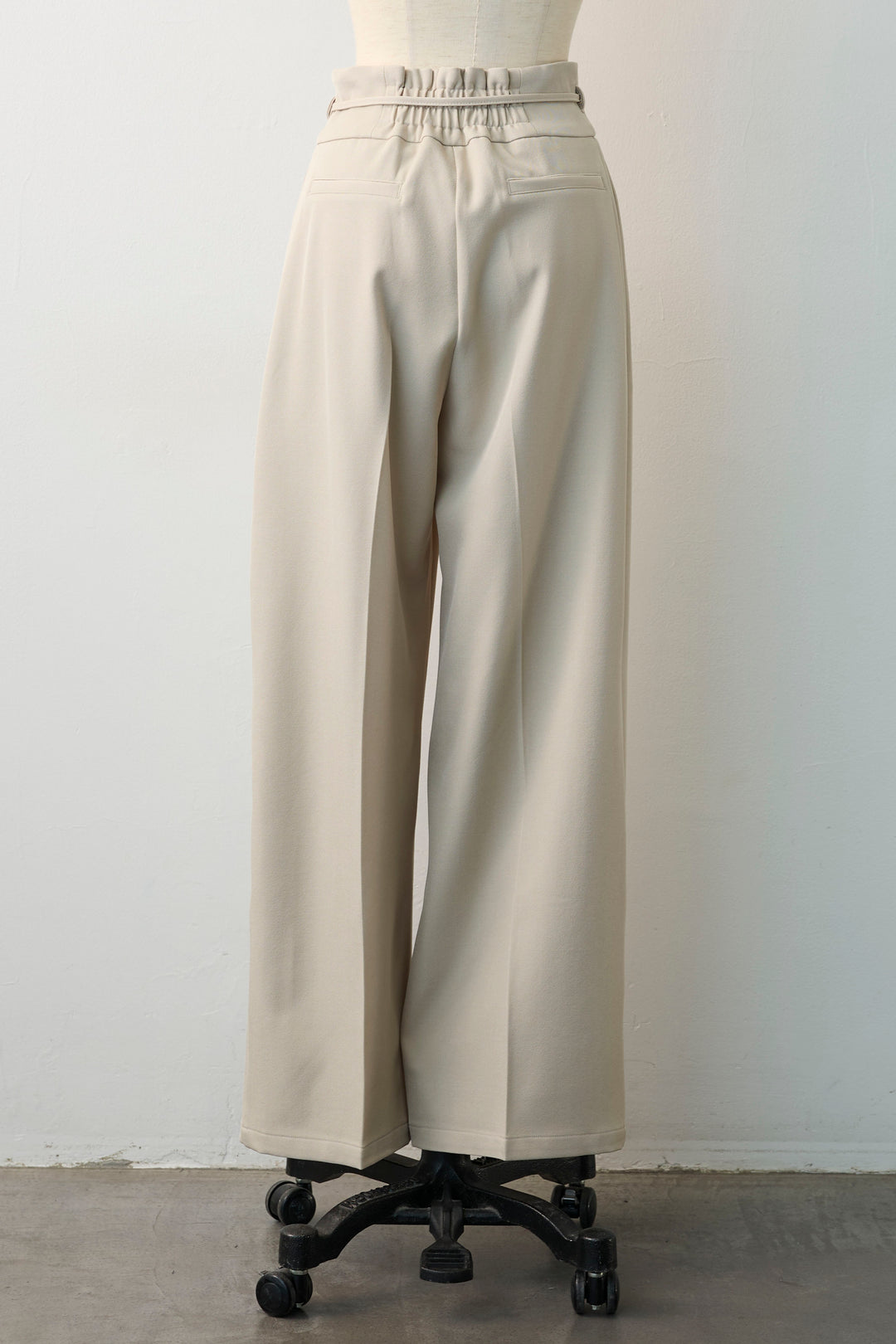 [予約]ハイウエストリボン付きストレートパンツ