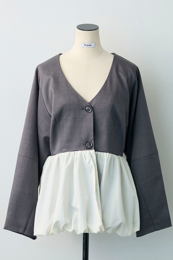 [予約]異素材ミックスバルーンジャケット