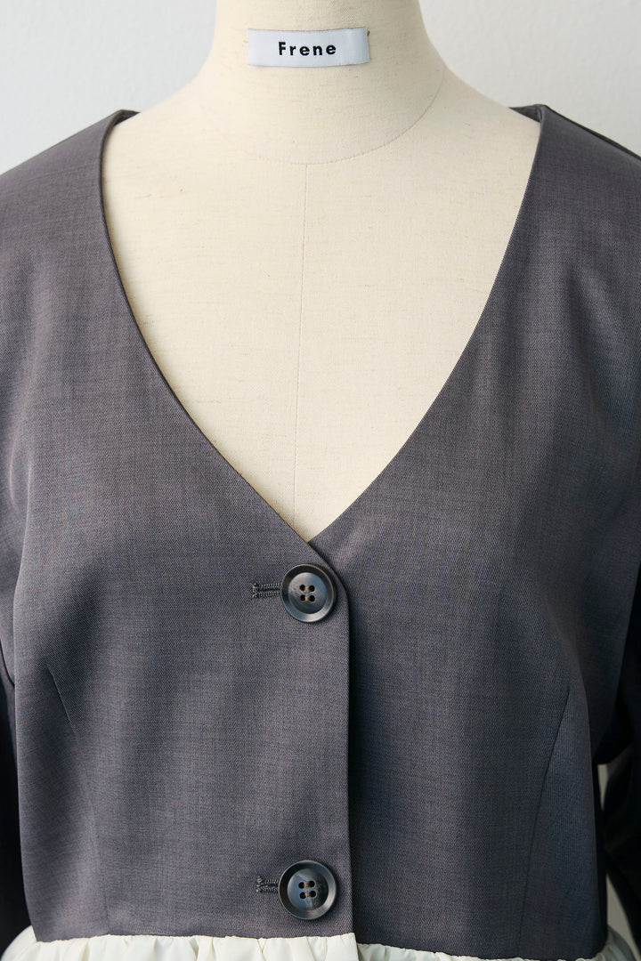 [予約]異素材ミックスバルーンジャケット