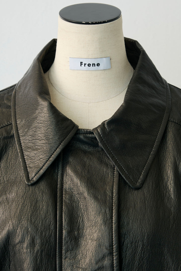 [予約]グロッシーワッシャーレザーライクジャケット