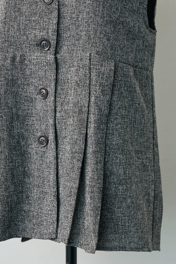 [予約]サマーツイードボックスプリーツベスト