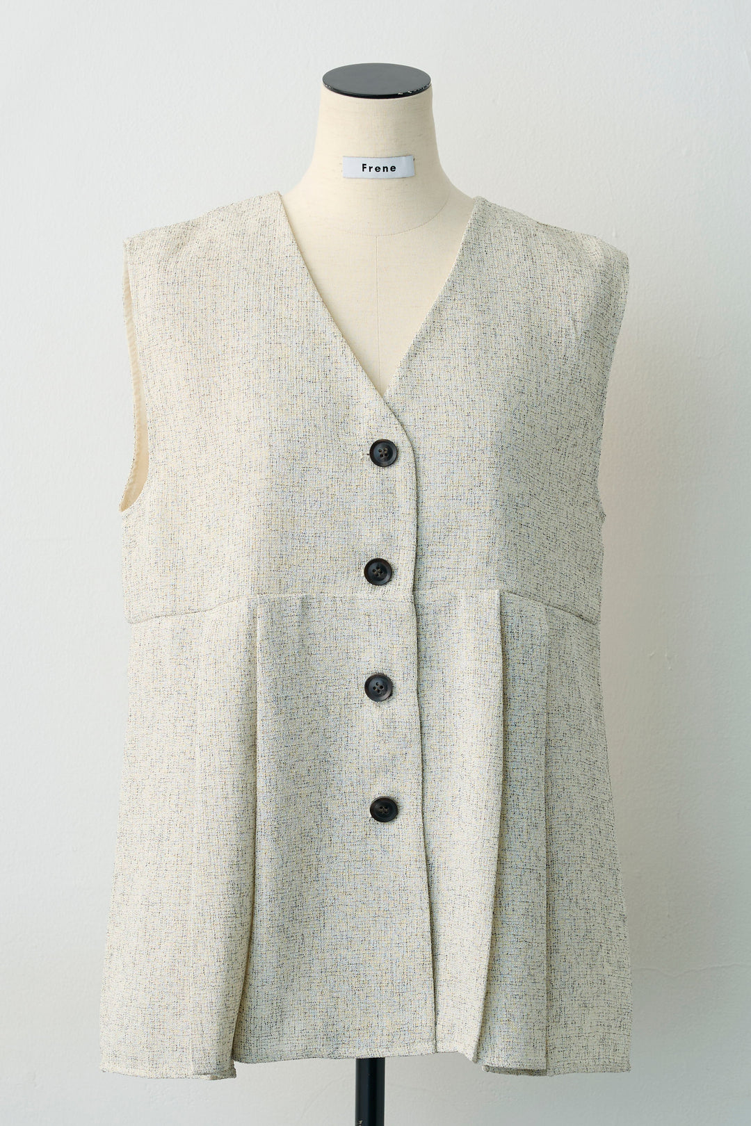 [予約]サマーツイードボックスプリーツベスト