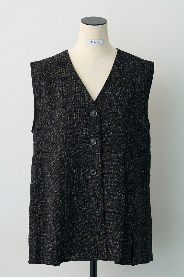 [予約]サマーツイードボックスプリーツベスト