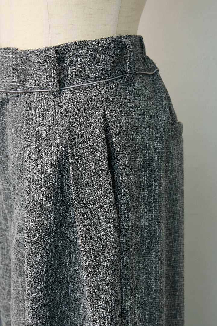 [予約]サマーツイードウエストラインタックパンツ