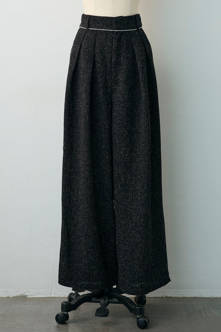 [予約]サマーツイードウエストラインタックパンツ