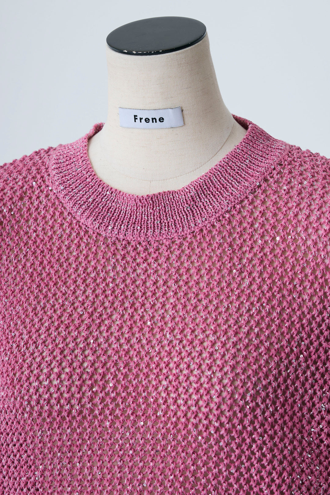 [予約]ラメ混パフスリーブハーフスリーブニット