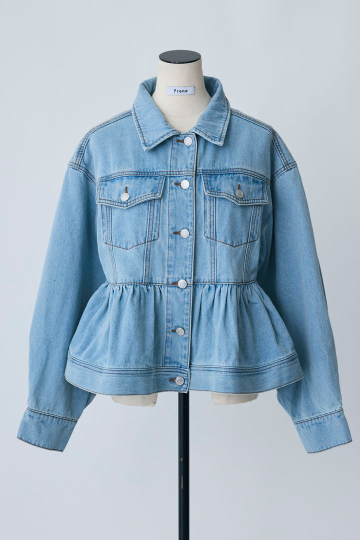 [予約]ペプラムデニムジャケット