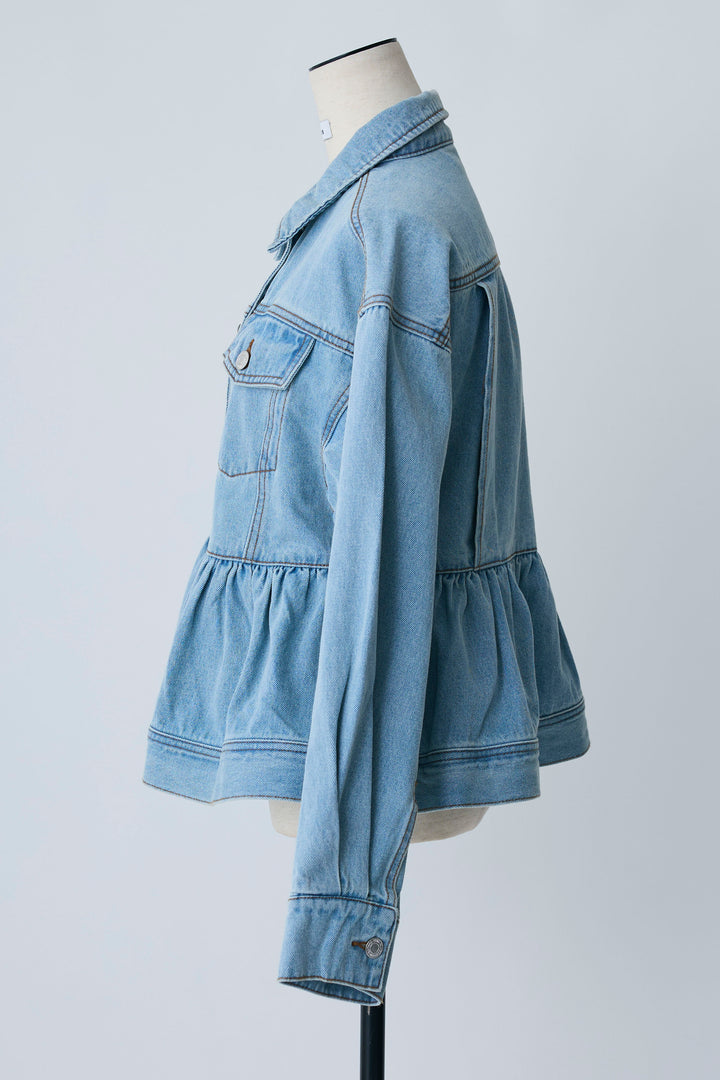 [予約]ペプラムデニムジャケット
