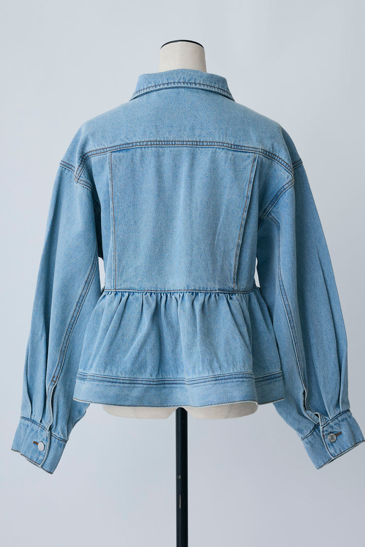 [予約]ペプラムデニムジャケット