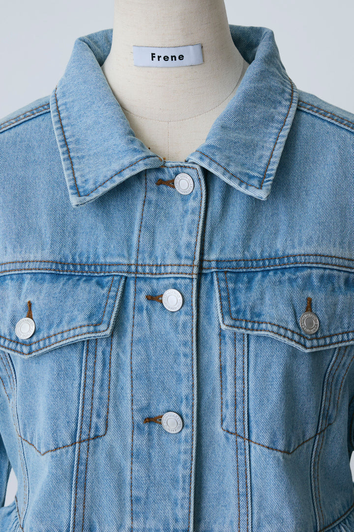 [予約]ペプラムデニムジャケット